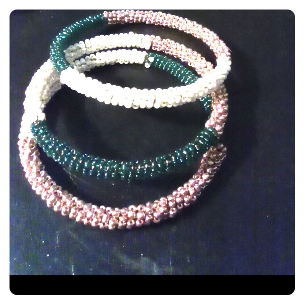 Women's Tri Sparkle Bangle Bracelet NWOT